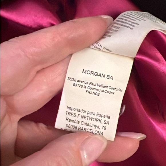 Morgan de Toi Black Trench Coat with Pink Lining - Picture 9 of 9